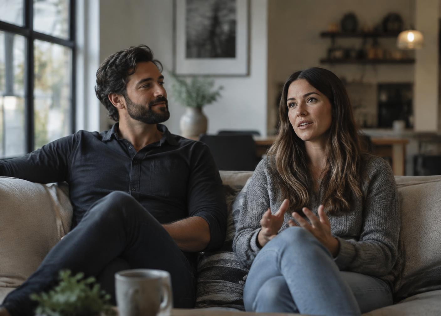 A homeowner couple describing their renovation experience